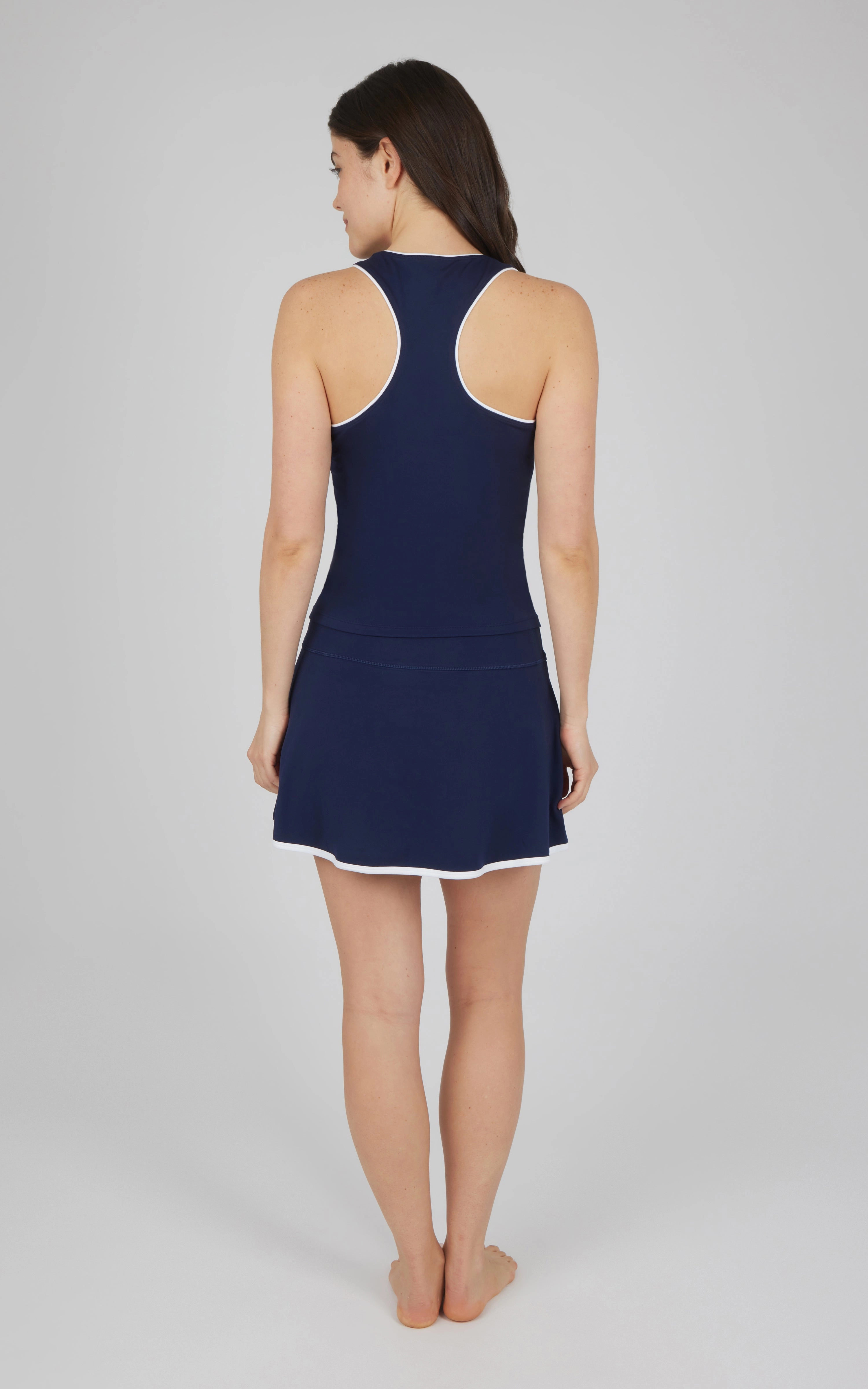 2 PC Nude Tech Tank and Skort Set