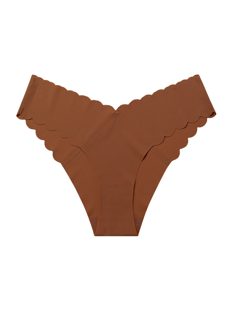 4-Pack Women's Seamless Scallop Edge Thong