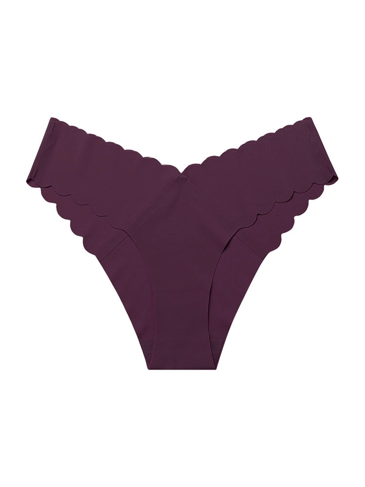 4-Pack Women's Seamless Scallop Edge Thong