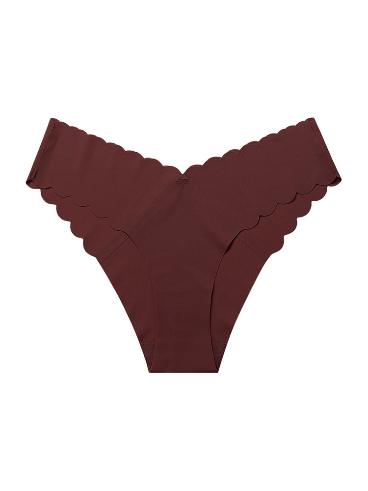 4-Pack Women's Seamless Scallop Edge Thong