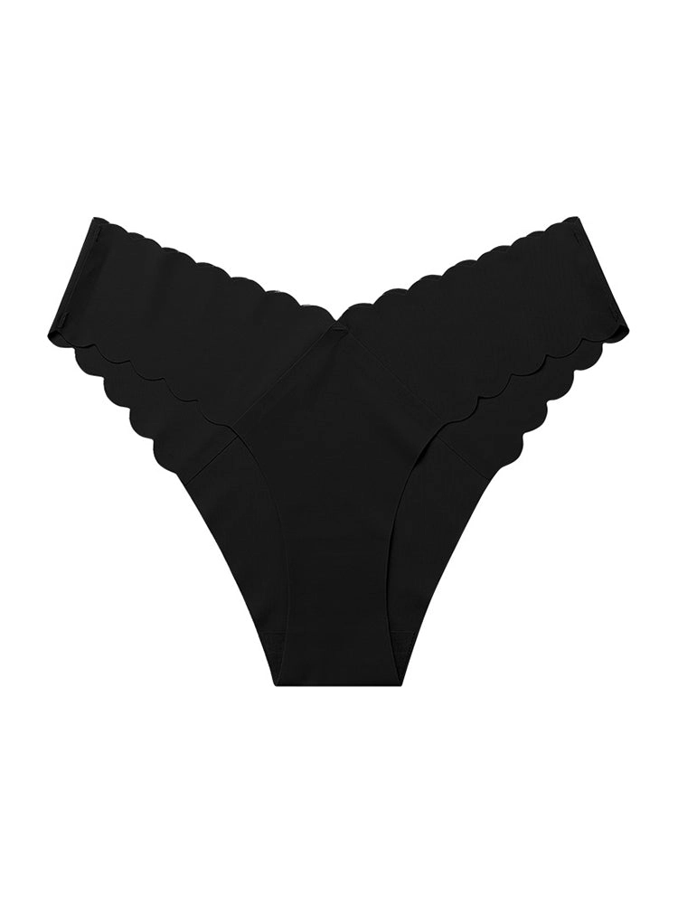 4-Pack Women's Seamless Scallop Edge Thong
