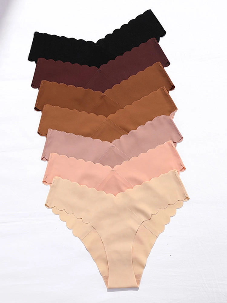 4-Pack Women's Seamless Scallop Edge Thong