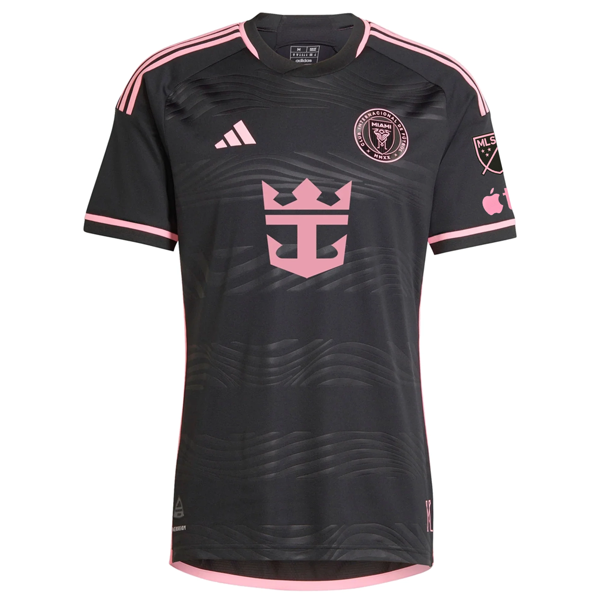 adidas Inter Miami Authentic Josef Martinez Royal Caribbean Away Jersey w/ MLS   Apple TV Patches 23/24 (Black/Bliss Pink)