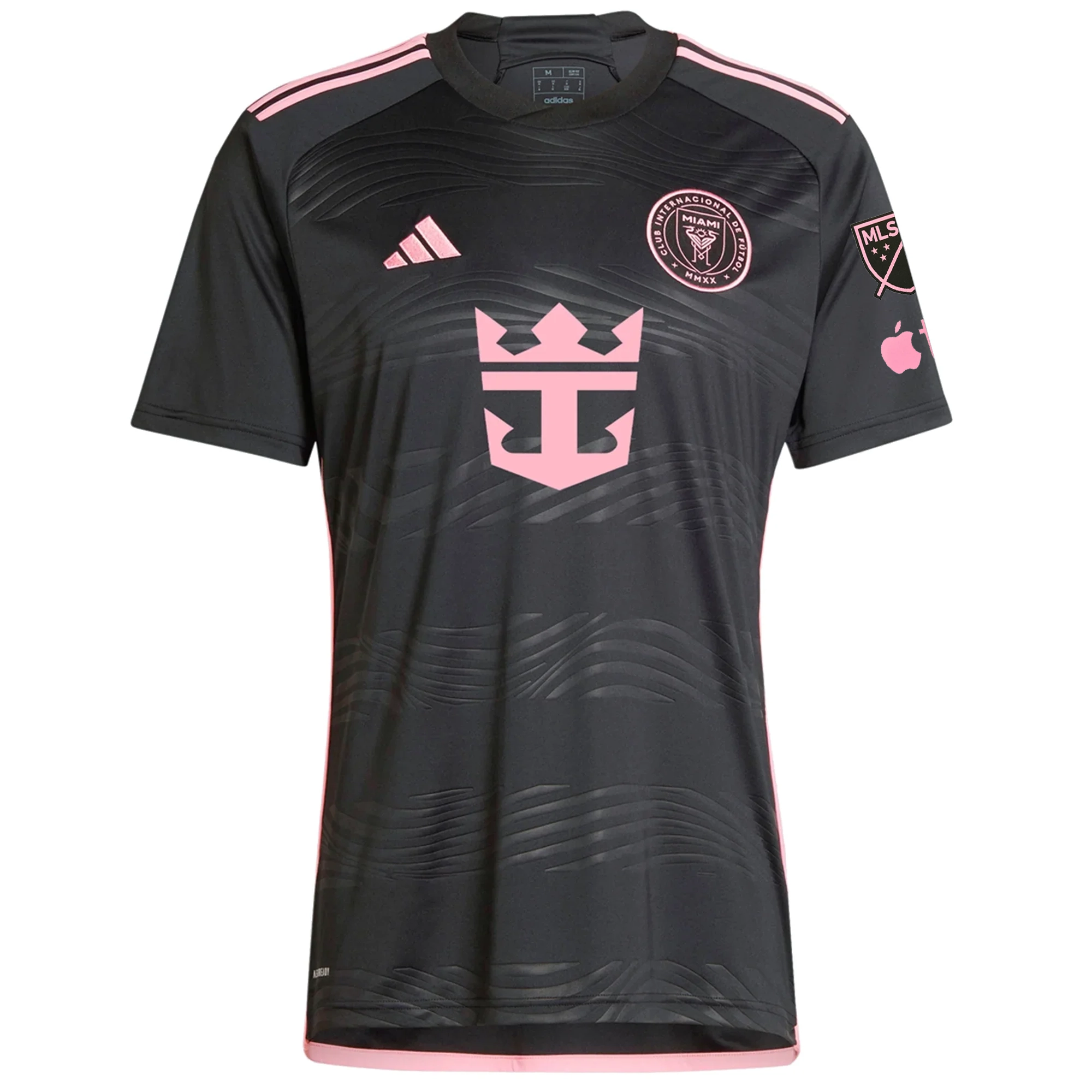 adidas Inter Miami Custom Name Royal Caribbean Away Jersey w/ MLS   Apple TV Patches 23/24 (Black/Bliss Pink)