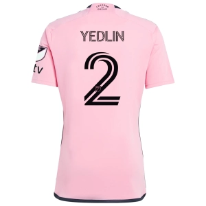 adidas Inter Miami DeAndre Yedlin Royal Caribbean Home Jersey w/ MLS   Apple TV Patches 24/25 (Easy Pink)