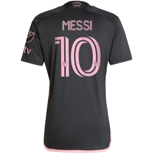 adidas Inter Miami Lionel Messi Royal Caribbean Away Jersey w/ MLS   Apple TV Patches 23/24 (Black/Bliss Pink)
