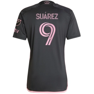 adidas Inter Miami Luis Suarez Royal Caribbean Away Jersey w/ MLS   Apple TV Patches 23/24 (Black/Bliss Pink)