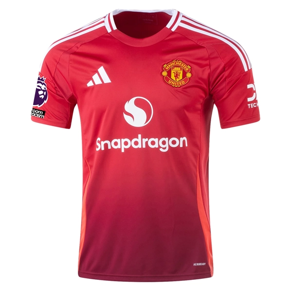 adidas Manchester United Alejandro Garnacho Home Jersey w/ EPL   No Room For Racism 24/25 (MUFC Red)
