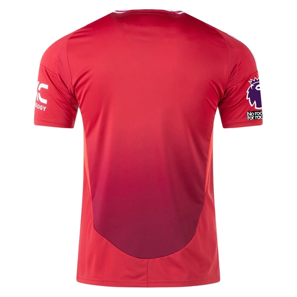 adidas Manchester United Home Jersey w/ EPL   No Room For Racism 24/25 (MUFC Red)