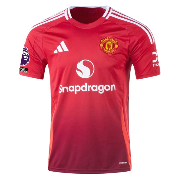 adidas Manchester United Lisandro Martinez Home Jersey w/ EPL   No Room For Racism 24/25 (MUFC Red)