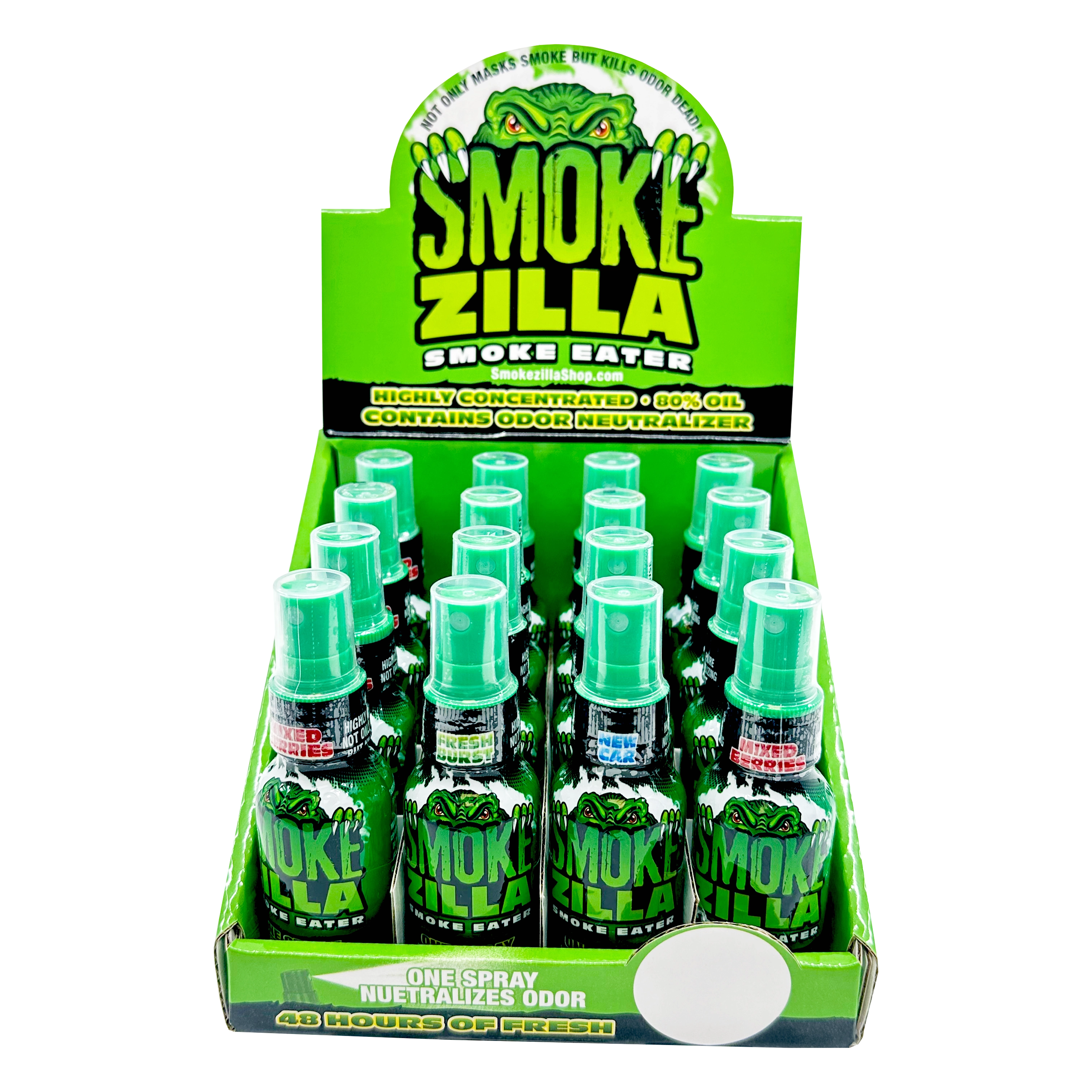 Air Freshener Smoke Eater Spray - 16 Pieces Per Retail Ready Display 22623