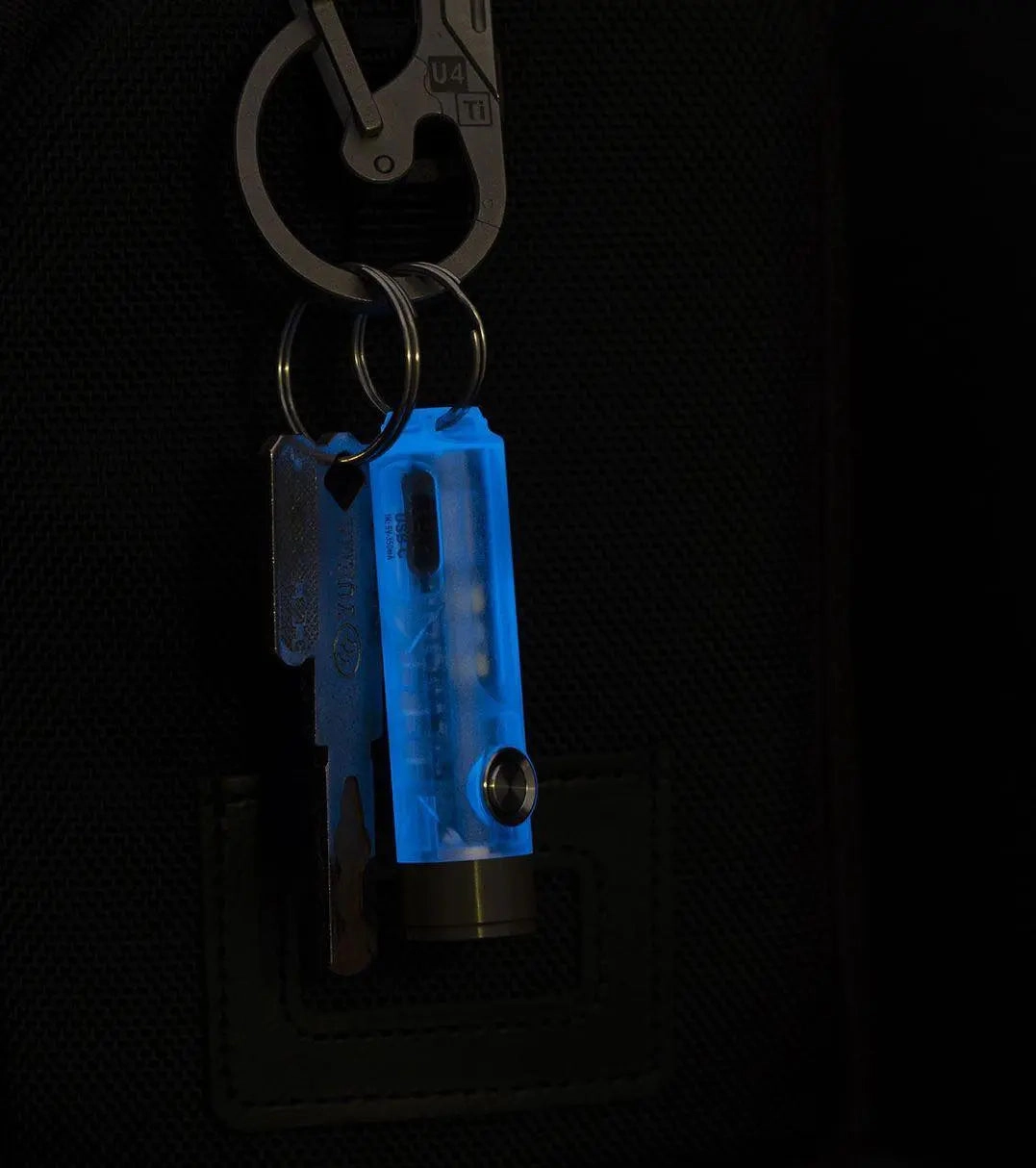 Aurora A7 USB-C GITD Keychain Flashlight  | Gen 4