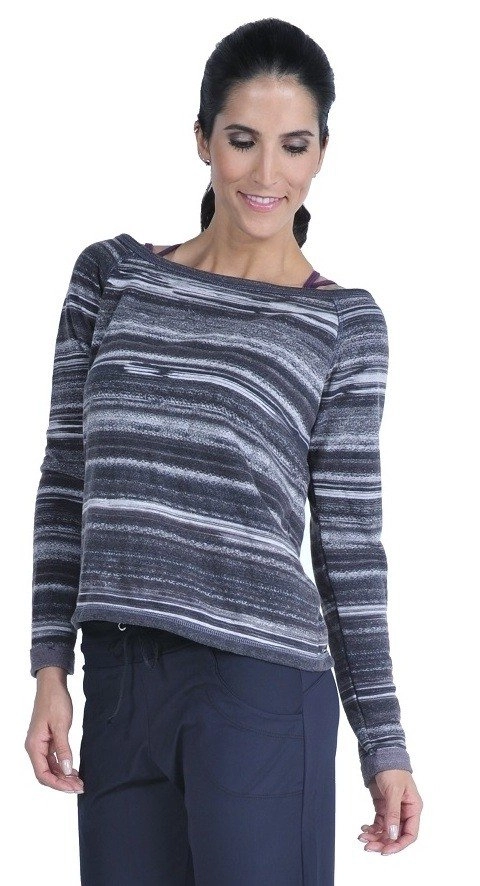 Bia Brazil Activewear Light Weight Sweatshirt TT4440 Charcoal Stripes