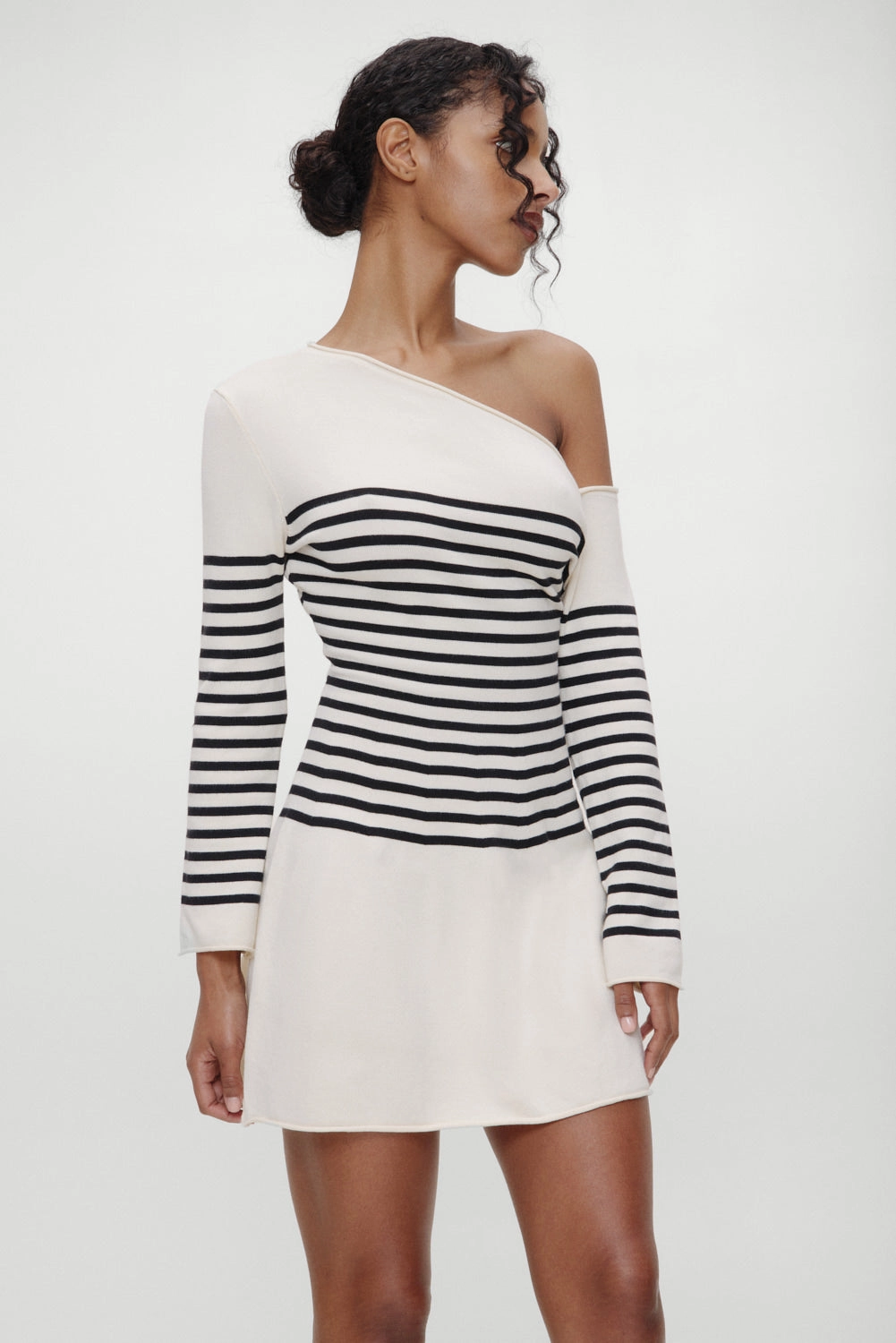 Boardwalk Off Shoulder Mini Dress - Ivory