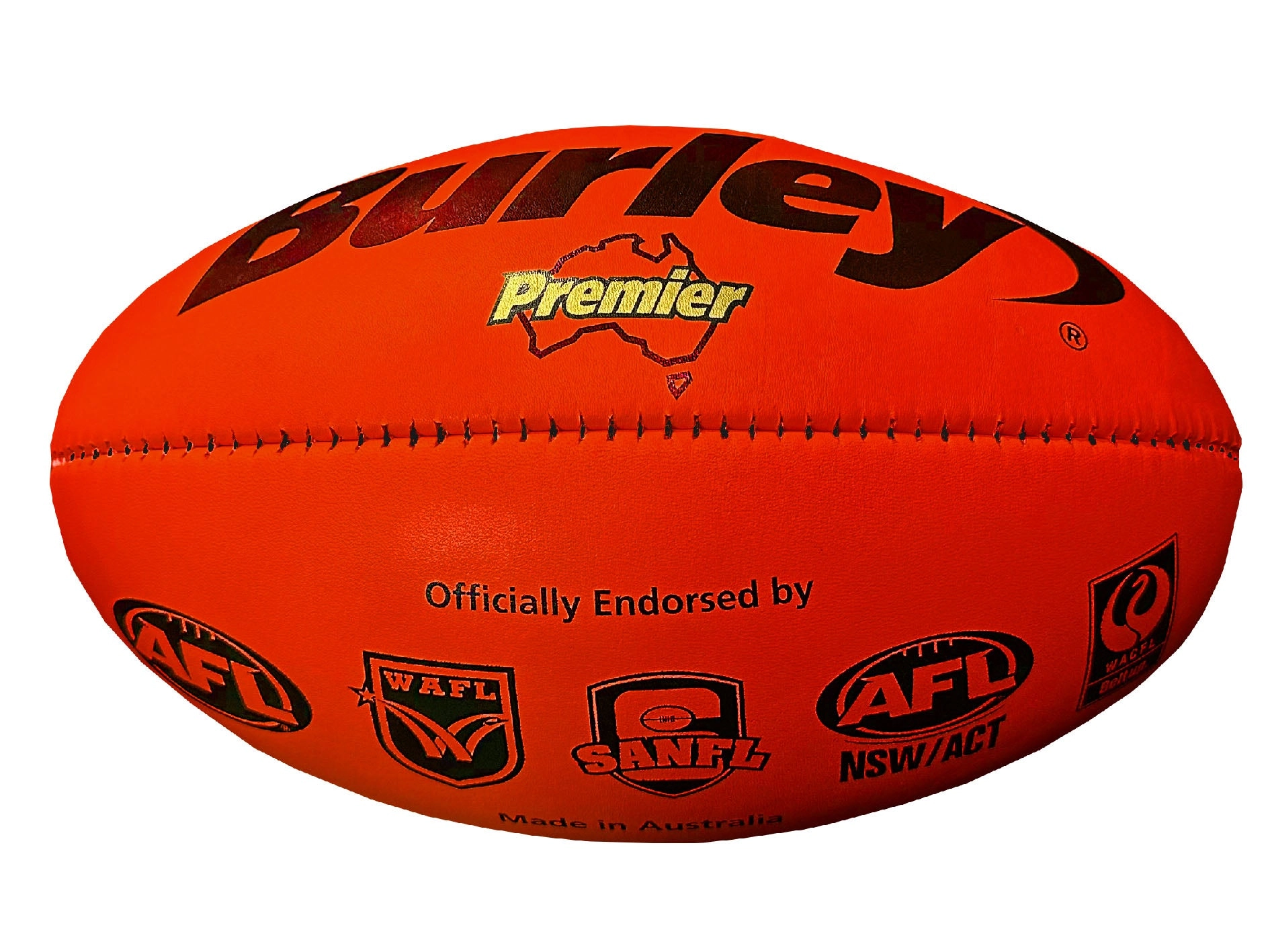 Burley Premier Official Size Football Red <br> Slightly Blemished