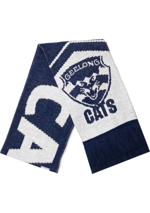 Burley Sekem Geelong Cats Cleave Jacquard Scarf <br> SC4GE/SCJ4GE