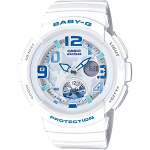 Casio Women's Watch - Baby-G White and Blue Analog-Digital Dial Strap | BGA190-7B