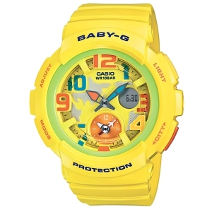 Casio Women's Watch - Baby-G Yellow and Orange Analog-Digital Dial Strap | BGA190-9B