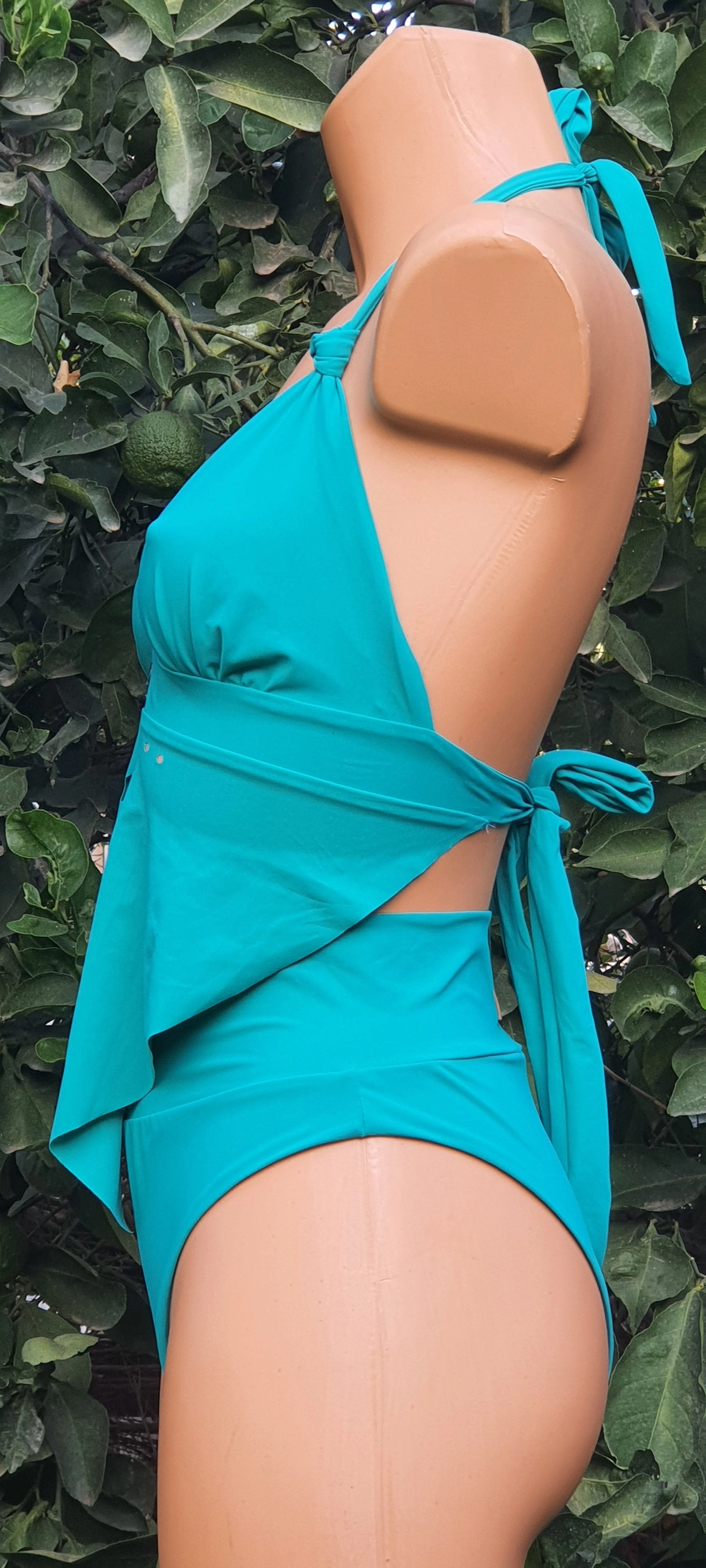Clearance - Cheeky Turquoise Tankini Swimwear For Women, "SHANI" Bikini set (Lycra fabric)