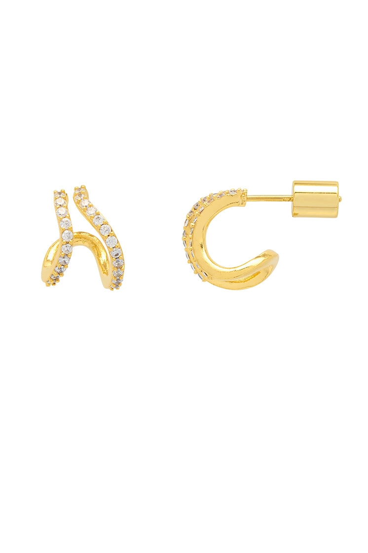 CZ Wave Earrings