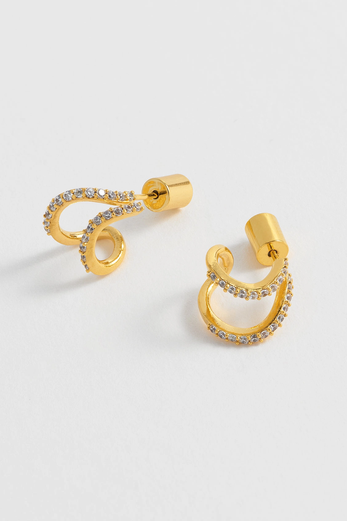 CZ Wave Earrings