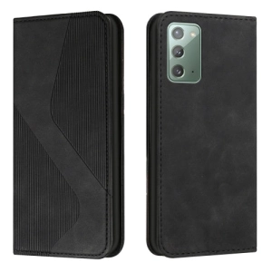 For Samsung Galaxy Note 20 Skin Feel Magnetic S-type Solid Color Horizontal Flip Leather Case with