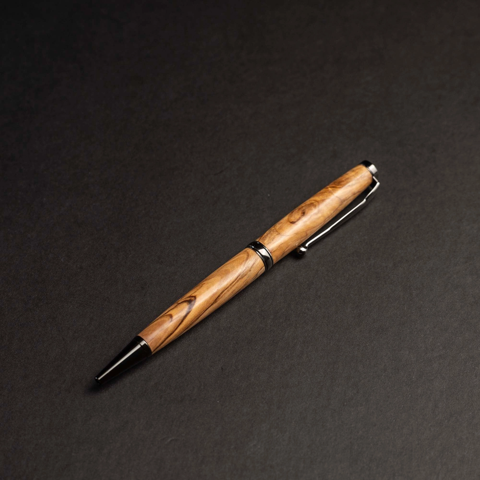 Hand-Turned Bethlehem Olive Wood Comfort Style Pen   Pen Sleeve