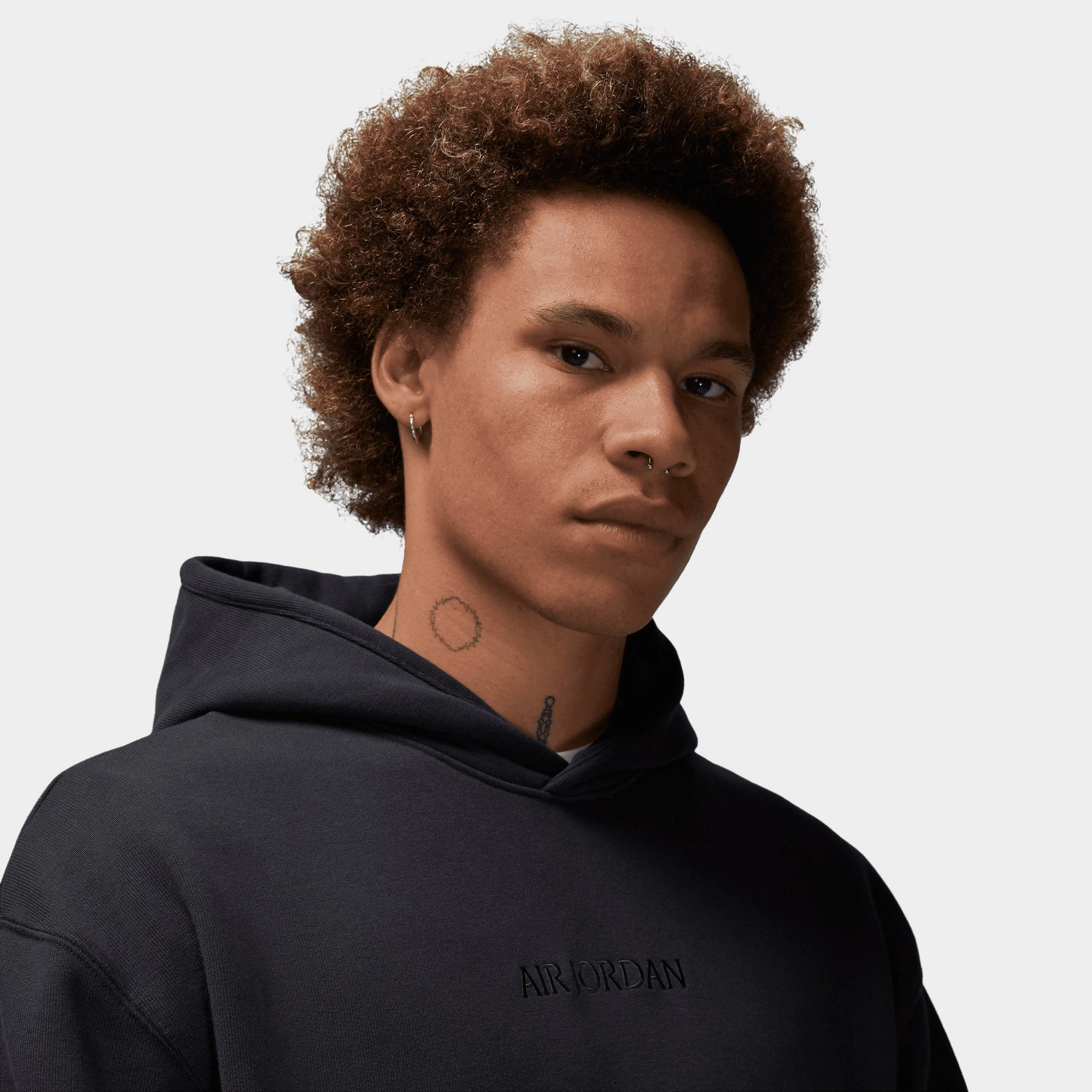 Jordan Wordmark Fleece Pullover Hoodie / Off Noir