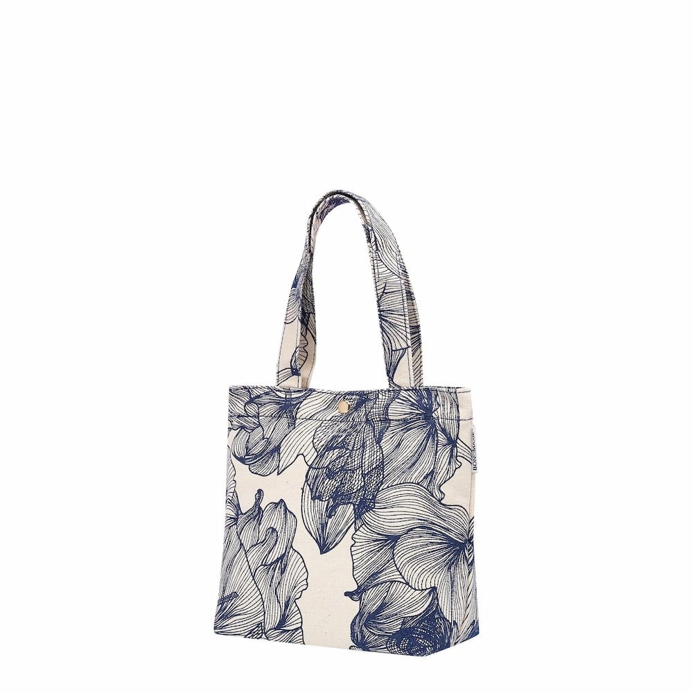 Mini Bonnie Tote Bag -- Navy Floral