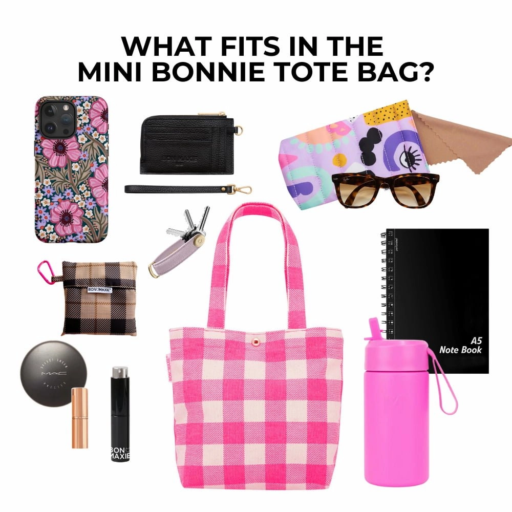 Mini Bonnie Tote Bag -- Navy Floral