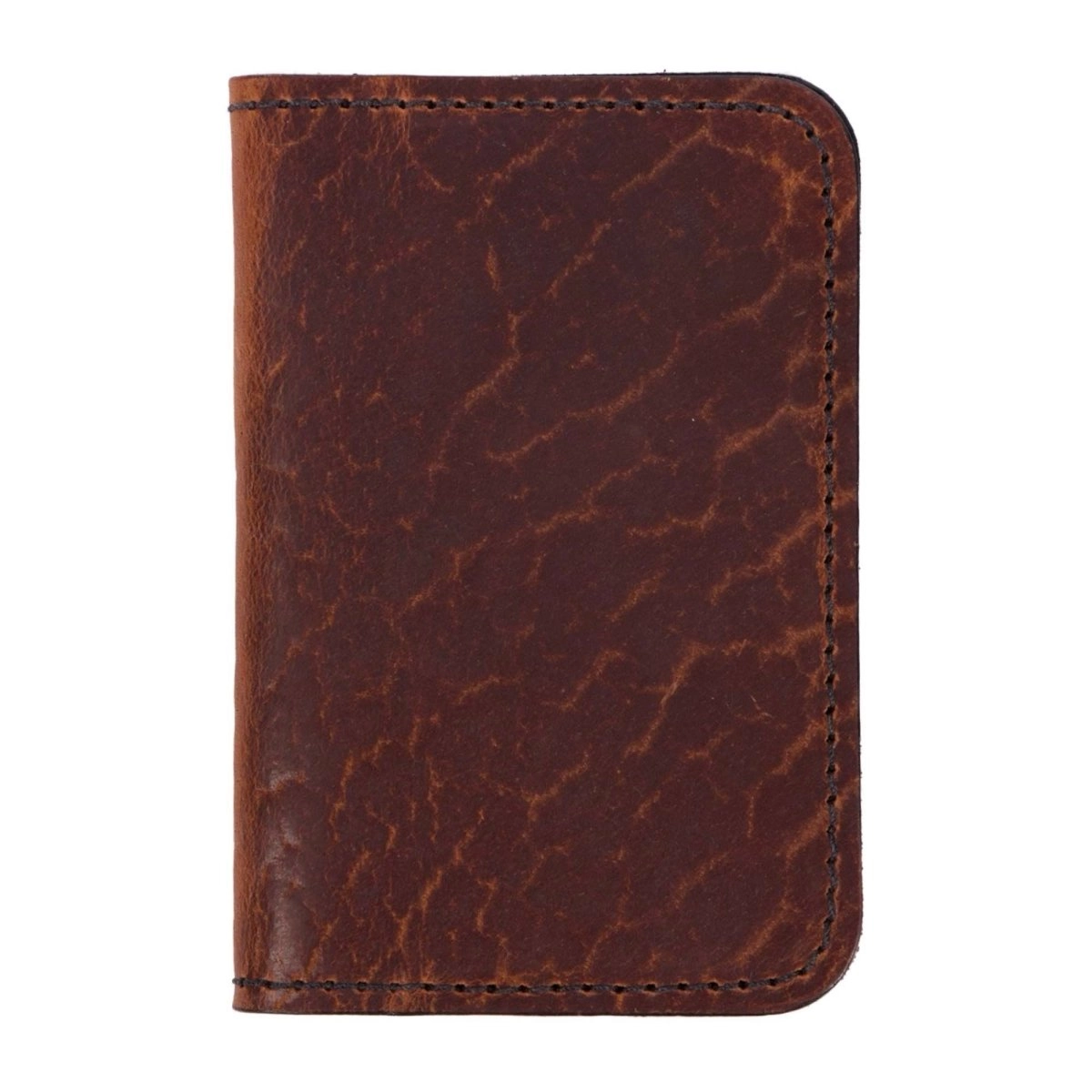 Mini Wallet | Card Holder, Glazed Shrunk Bison