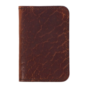 Mini Wallet | Card Holder, Glazed Shrunk Bison
