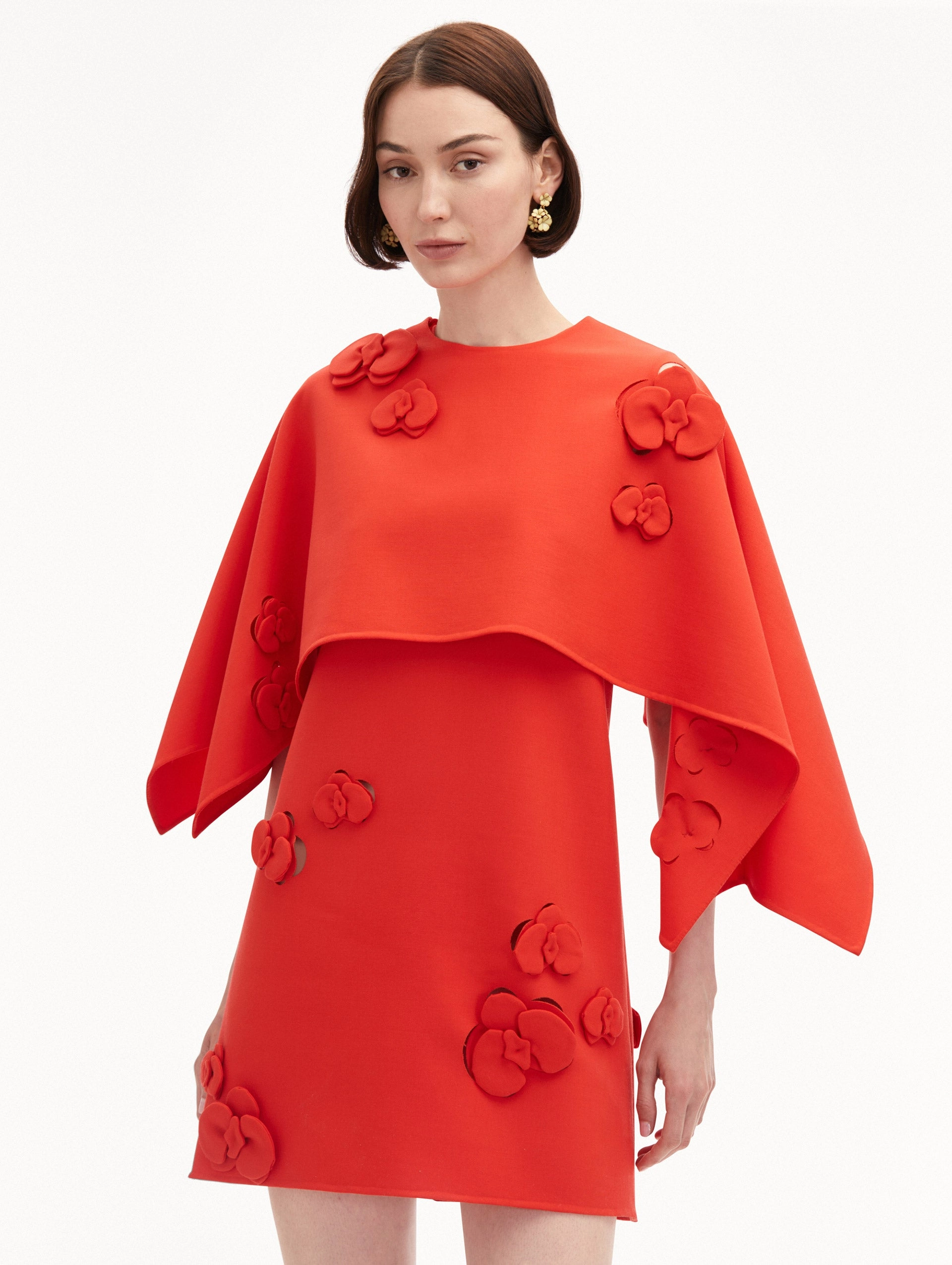 Orchid Capelet Mini Dress