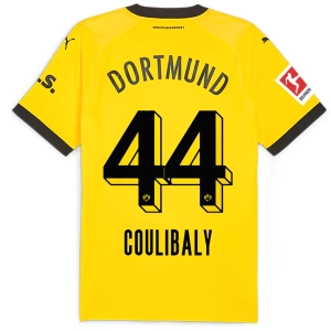 Puma Borussia Dortmund Authentic Coulibaly Home Jersey w/ Bundesliga Patch 23/24 (Cyber Yellow/Puma Black)