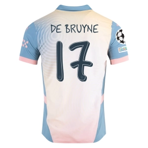 Puma Manchester City Kevin De Bruyne Authentic Fourth Jersey w/ Champions League   Club World Cup Patch 24/25 (Rosebay/Bold Blue)