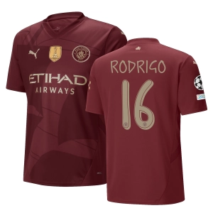 Puma Manchester City Rodrigo Third Jersey w/ Champions League   Club World Cup Patch 24/25 (Dark Jasper)