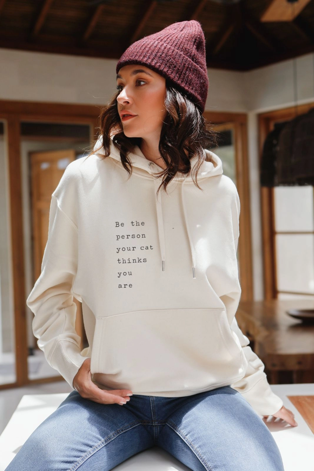 "Cat Thinks You Are" Luxury Hoodie