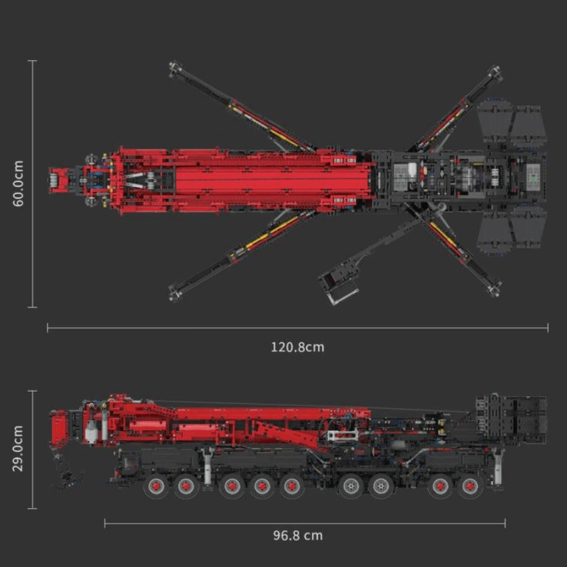 Red Edition Remote Controlled Crane 9176pcs