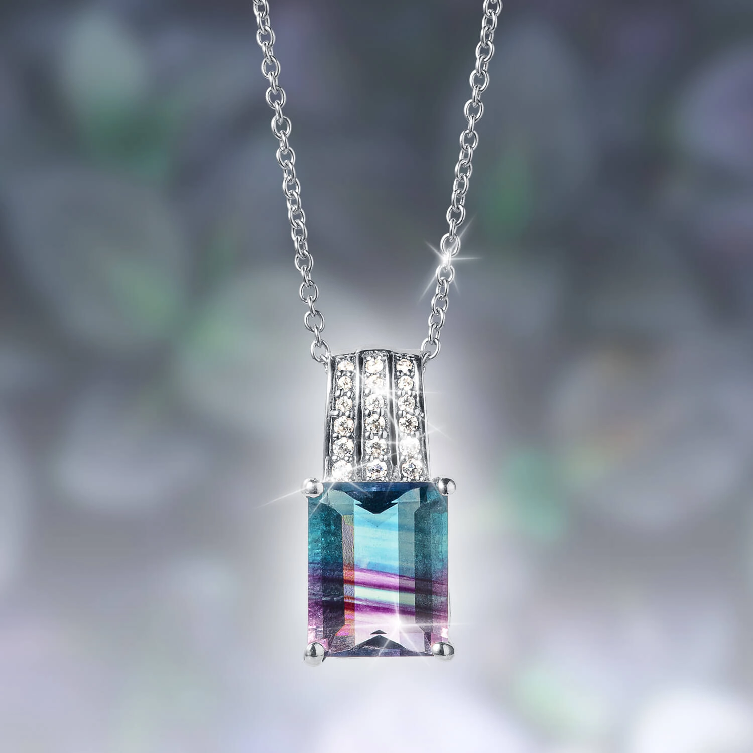Ripple Fluorite Pendant
