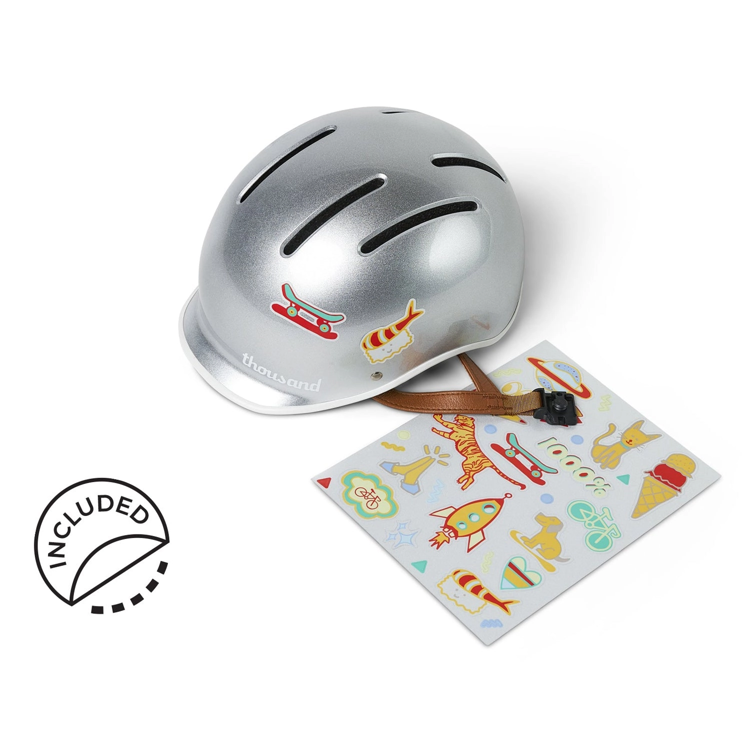 Thousand Jr Kids Bike Helmet So Silver