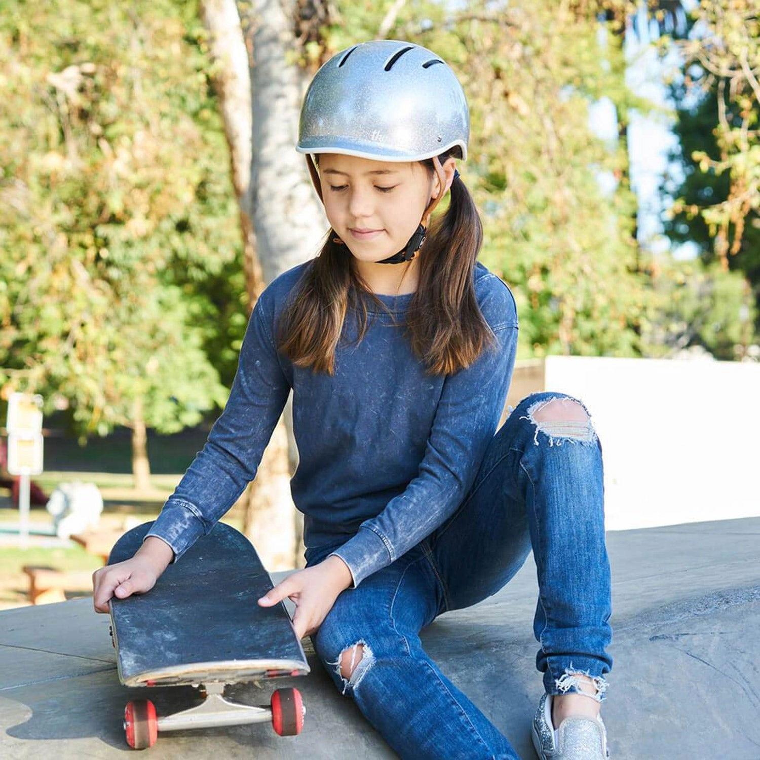Thousand Jr Kids Bike Helmet So Silver