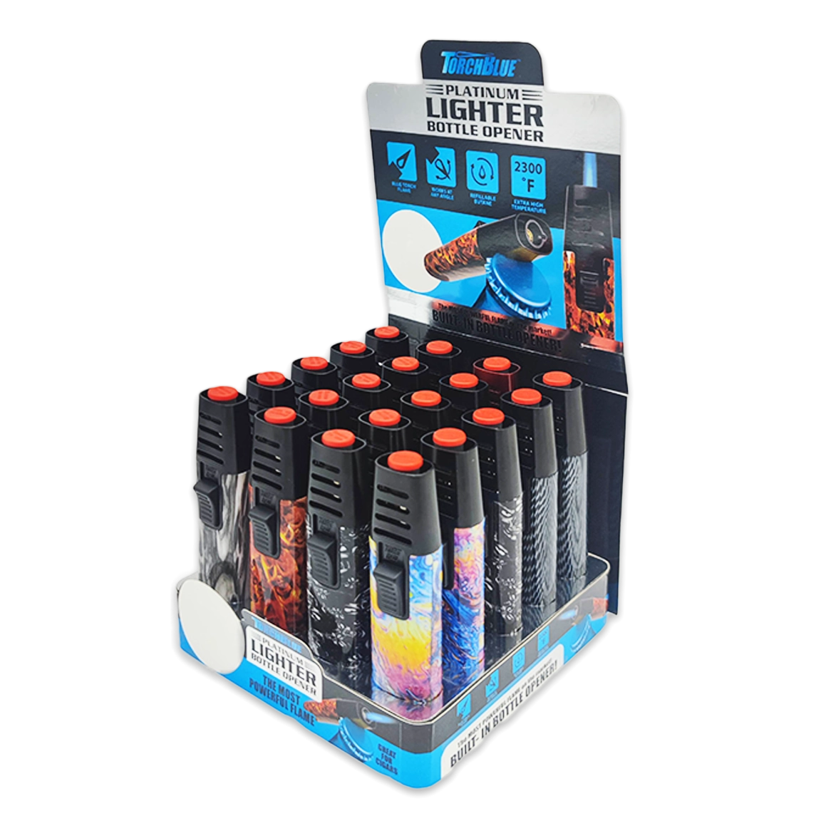 Torch Stick Bottle Opener Lighter - 20 Pieces Per Retail Ready Display 25101