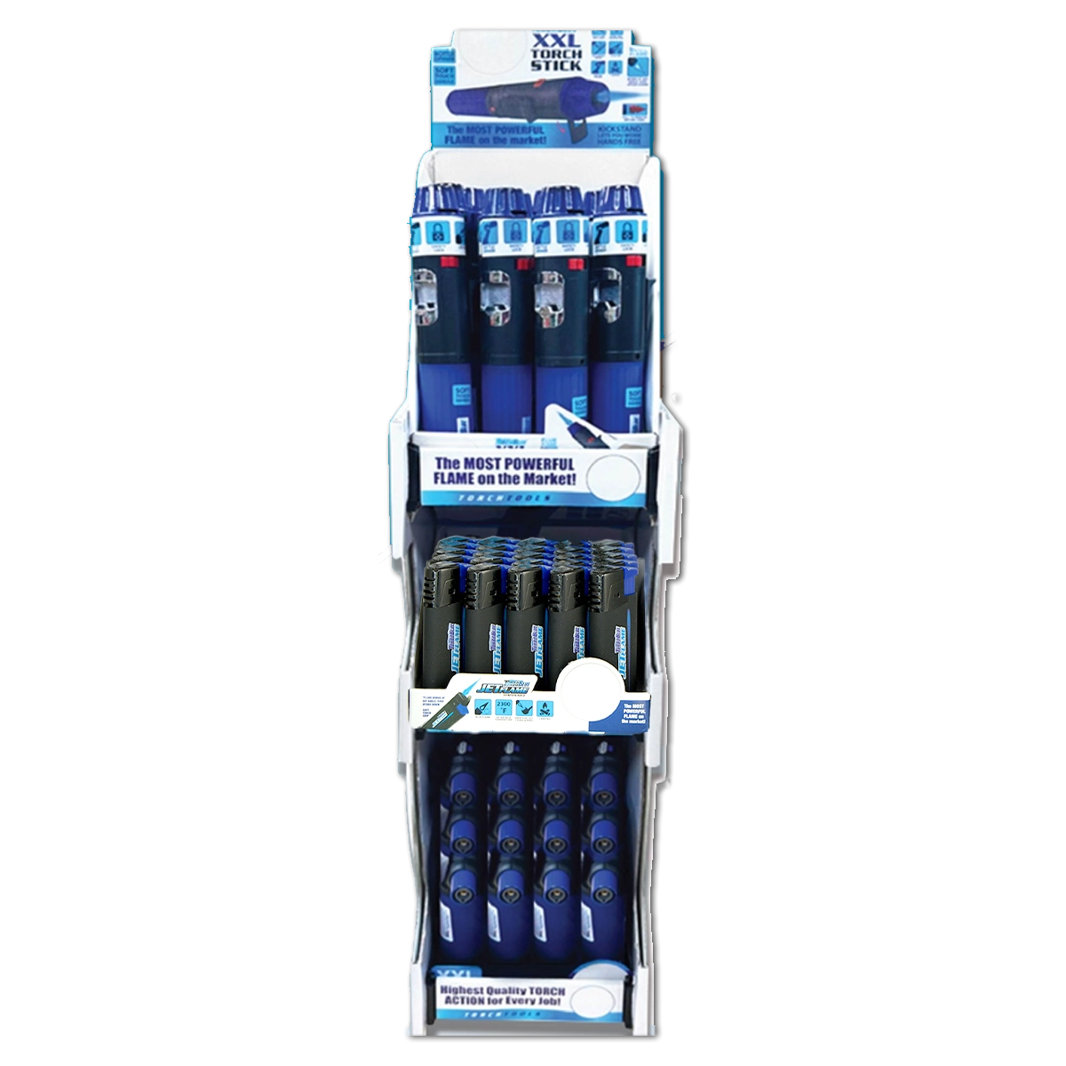Torch Tower – 3 Tier Countertop Assortment - 49 Pieces Per Retail Ready Display 88670