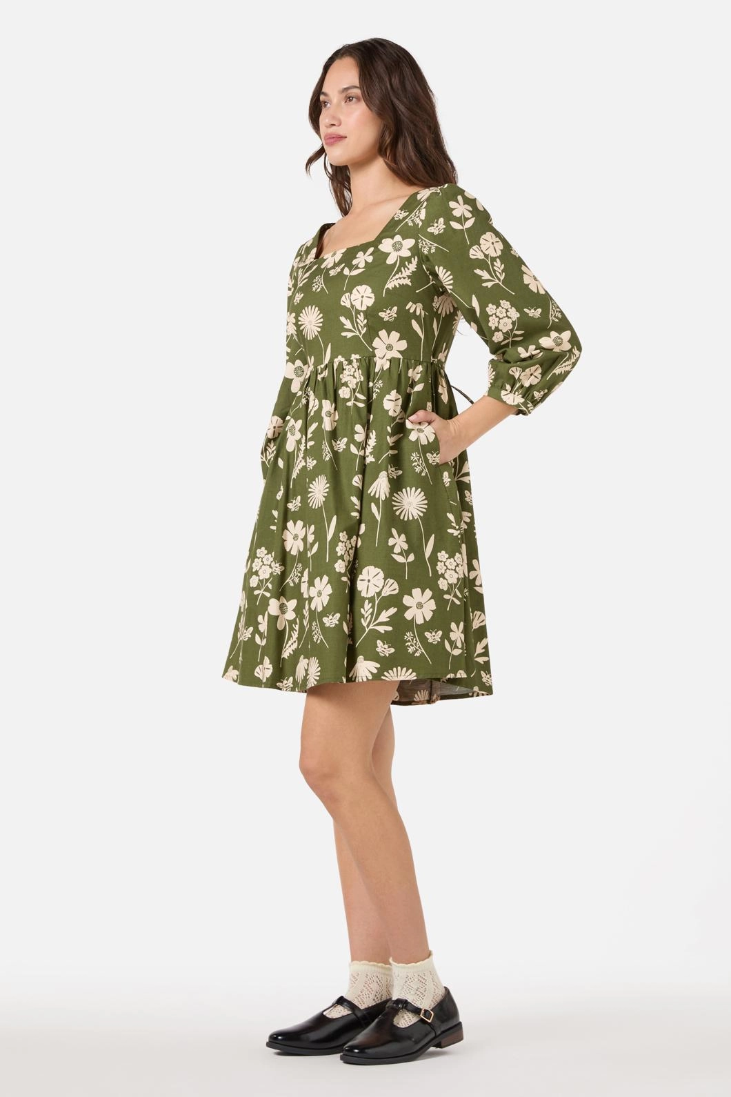 Variety Fleur 3/4 Sleeve Dress